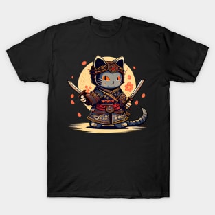 Samurai Kitty Cat T-Shirt